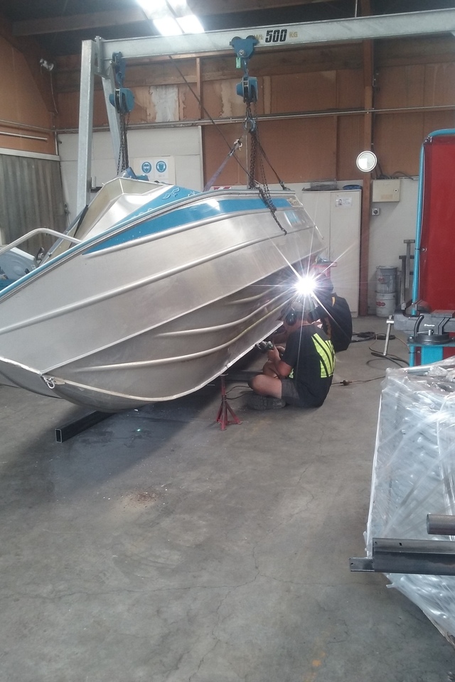 Alloy boat repairs